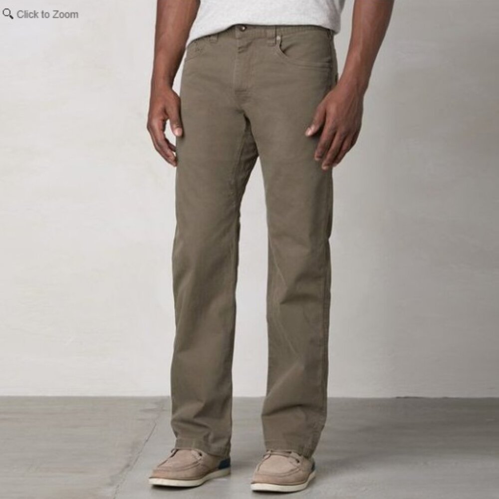 prAna Bronson Pant Mens 33x32 Mud M4BR32111 NWT